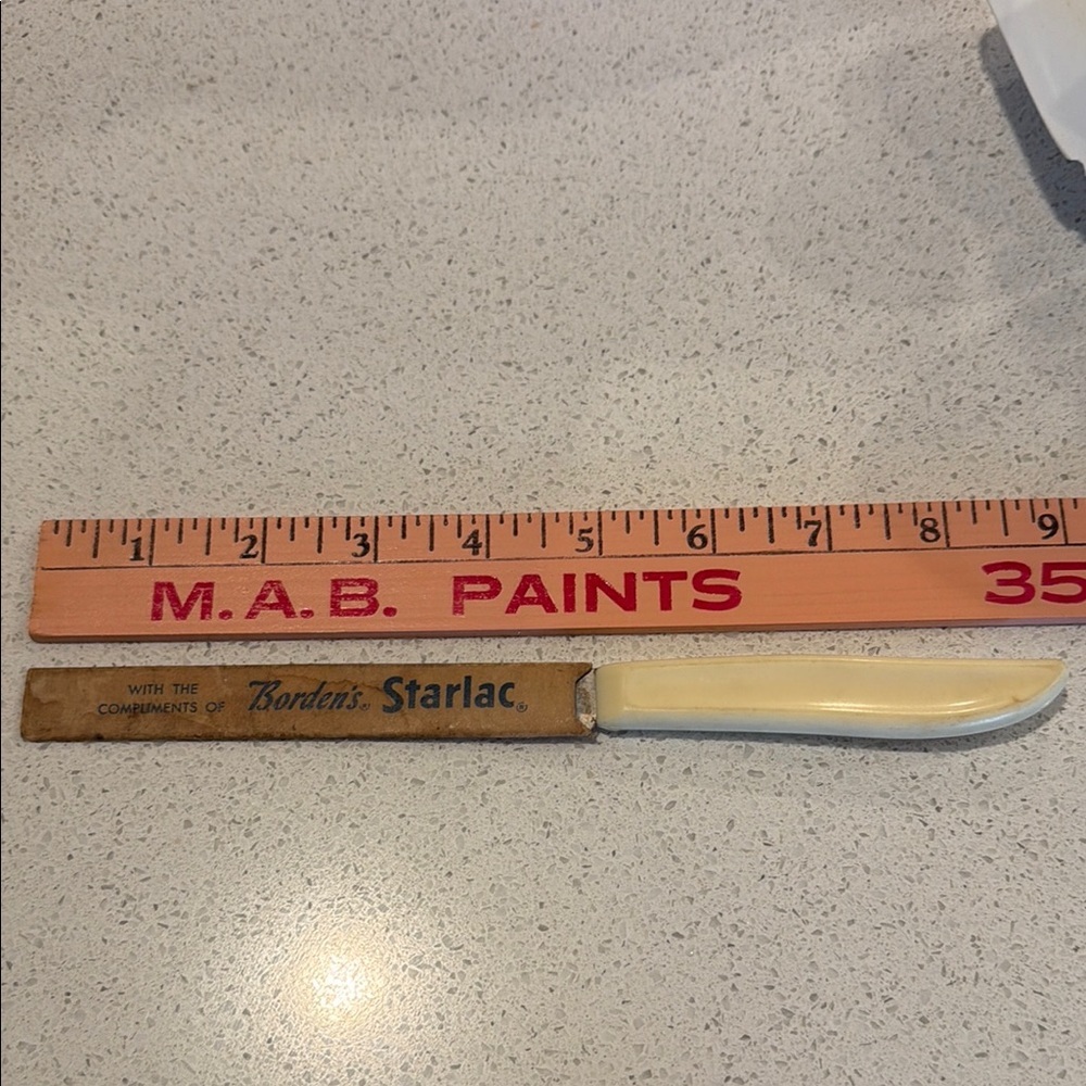 Vtg Borden's Starlac Buffet Knife Server Quikut Stainless Blade USA Ohio